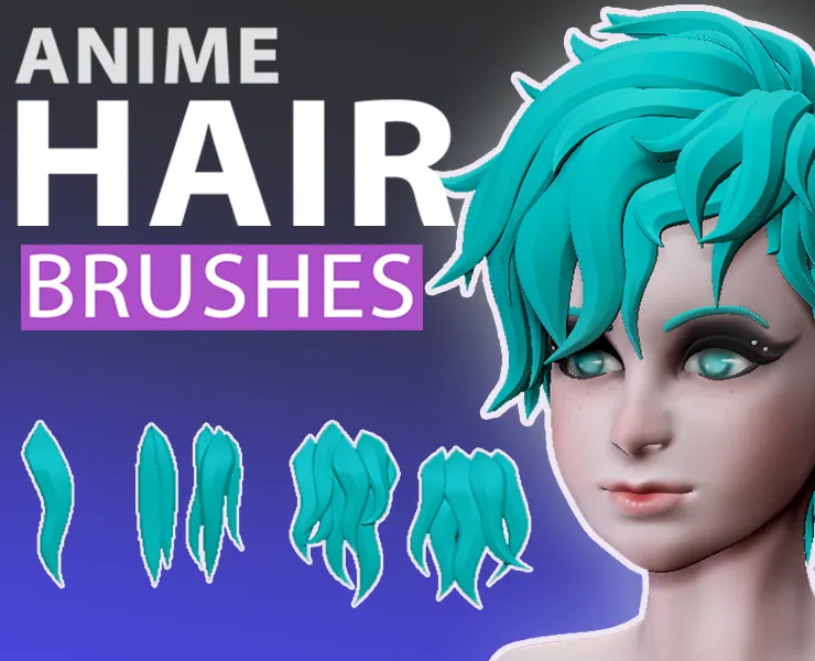 ANIME - Hair Brushes for zBrush