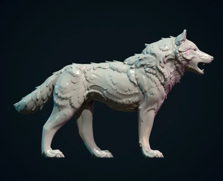 Wolf sculpture