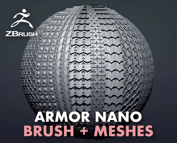 Zbrush - Armor Nano Brush + Meshes Part 02