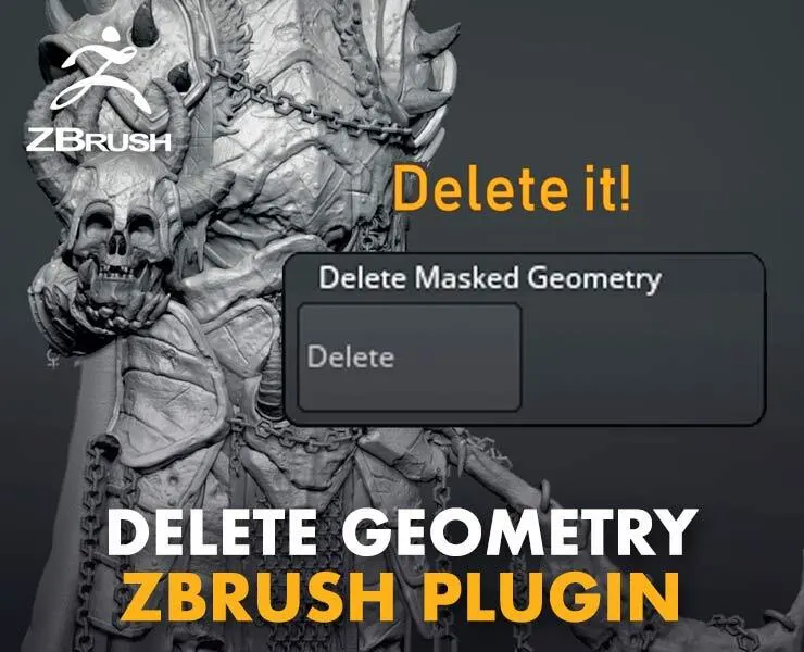 ZBrush - Mask & Delete Plugin