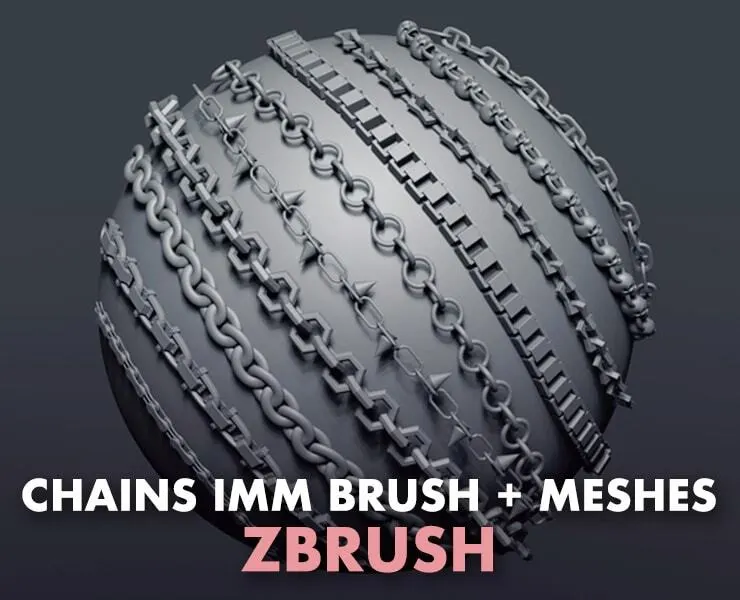 Zbrush - Chains IMM Brush + Meshes