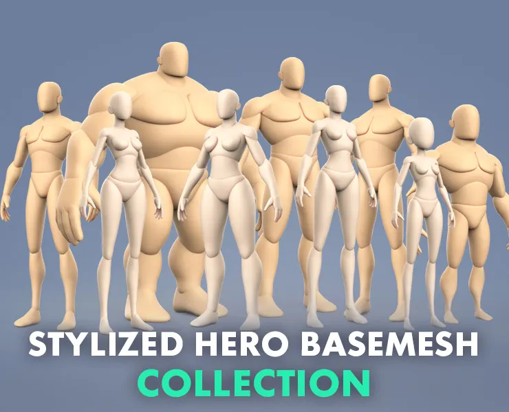 Stylized Hero Basemesh Collection