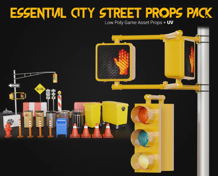 Essential City Street Props Kitbash Set