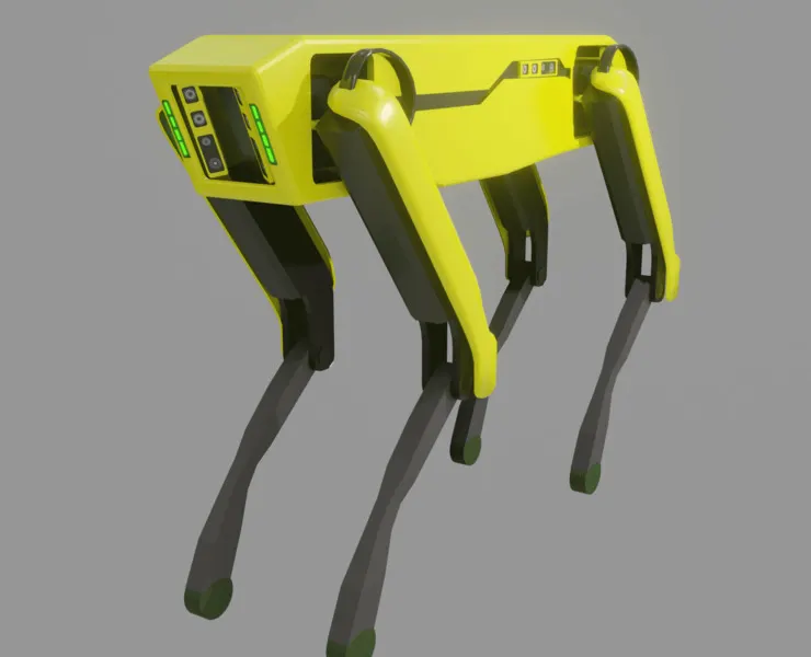 Boston Dynamics Dog - Low Poly PBR- Game Ready