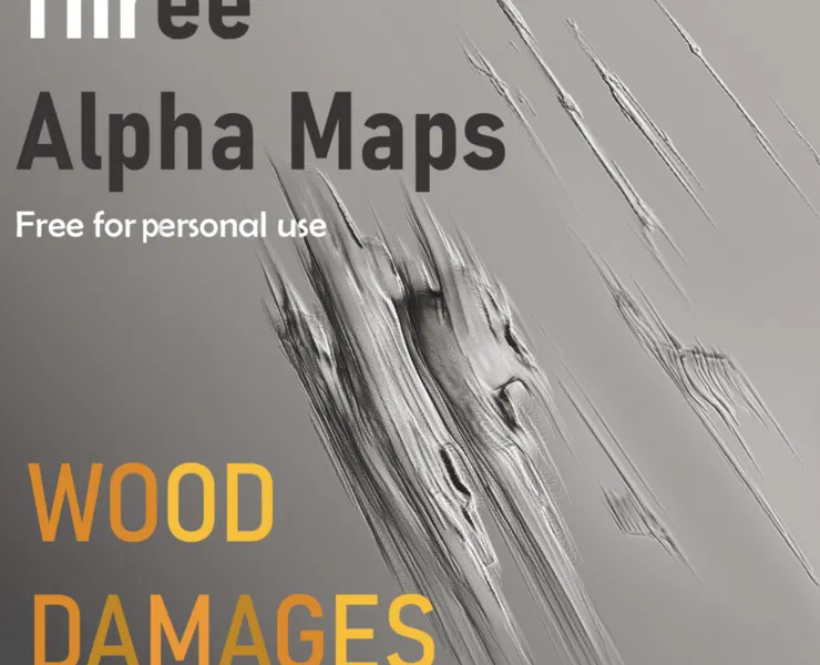 Three Alpha Maps for Wooden Damages