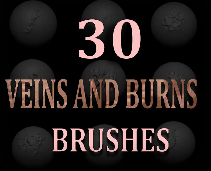 Veins and Burns Brush + Alphas