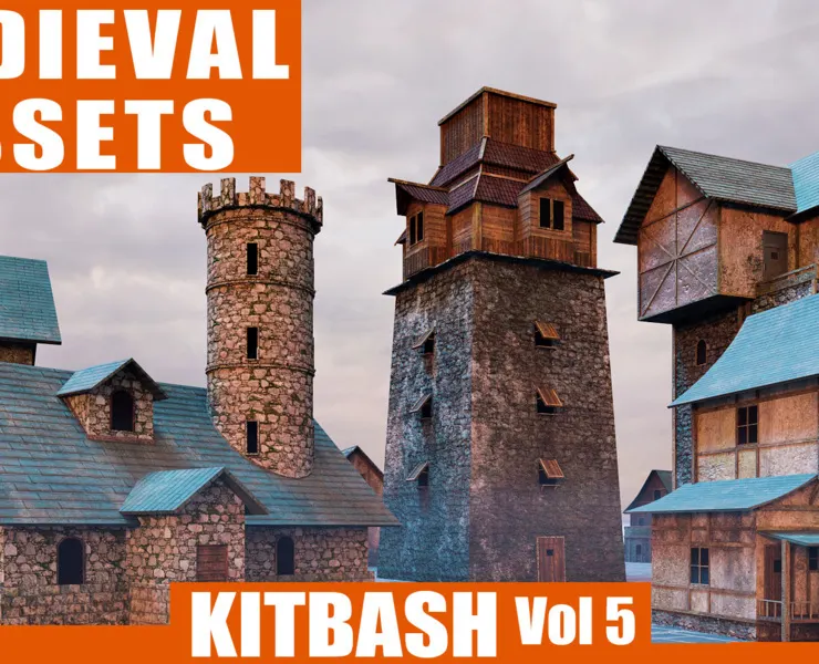 KITBASH: Medieval Assets+4kTextures Vol 5