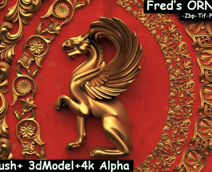 Fred's Ornament Vol 13 IMM+3dModels+Alphas