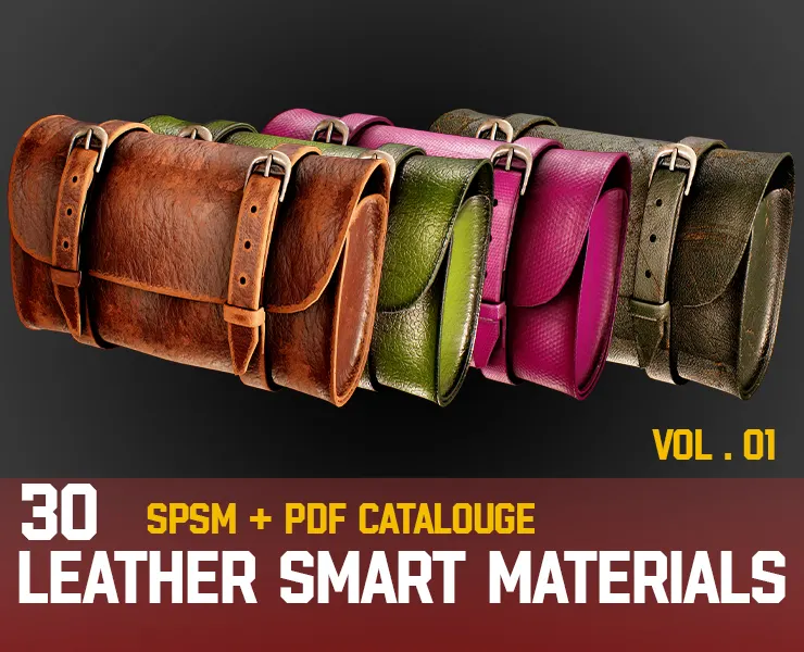 " 30 High Detailed Leather Smart Materials " (Vol.1)