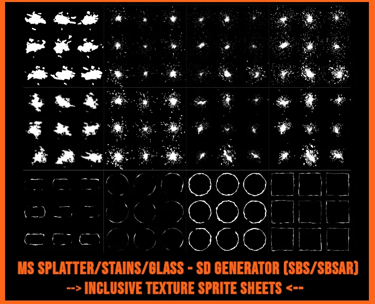 Various Splatter Generators/Textures - Personal/Studio License