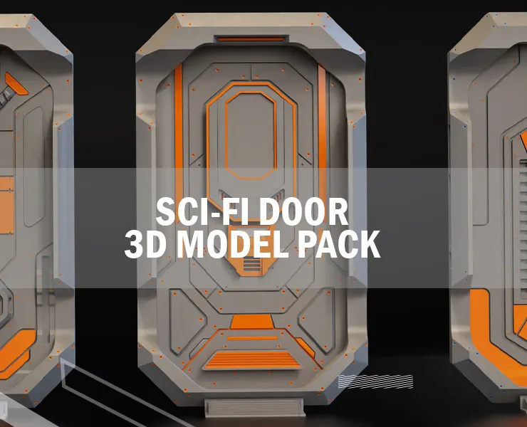 Sci-Fi Door 3D Model Pack vol.1