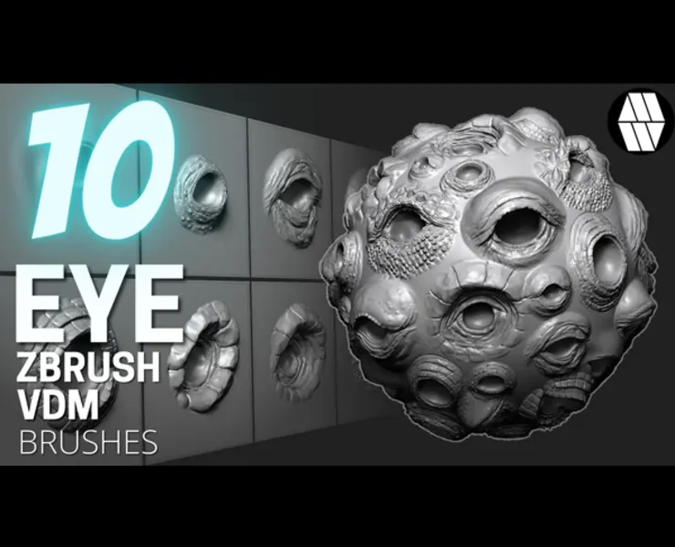 10 EYE VDM Brush - Custom made Brush to use in ZBrush Sculpting