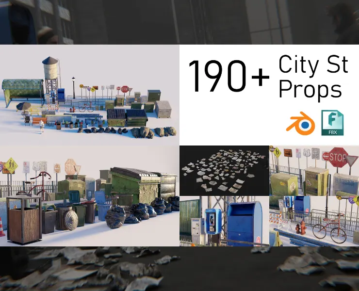 190+ City Street Assets Pack