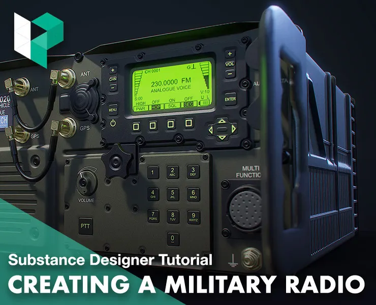 Creating a Military Radio in Substance Designer | Cem Tezcan