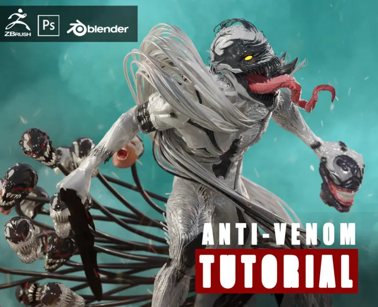 Anti-Venom: ZBrush Character Sculpt and Render