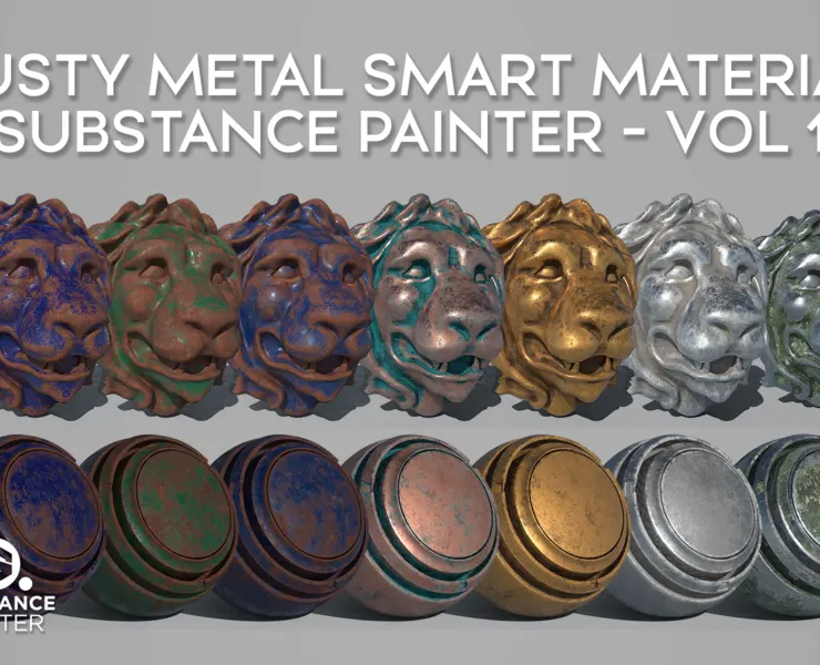 Rusty Metal Smart Material - Substance Painter - Vol 1