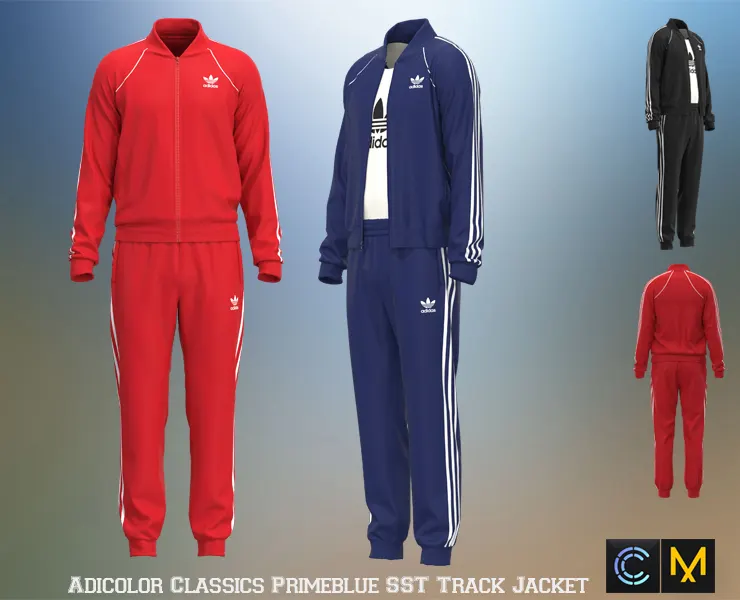 Adicolor Classics Primeblue SST Track Jacket, marvelous designer,clo3d