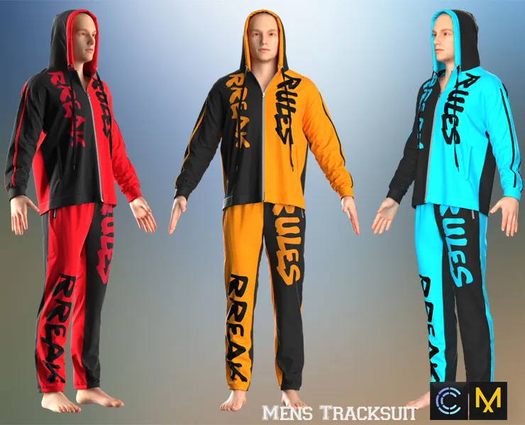 Mens Tracksuit - Marvelous Designer - Clo3d