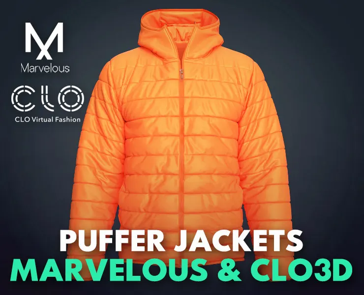 Puffer Jackets - Marvelous Designer - Clo3d