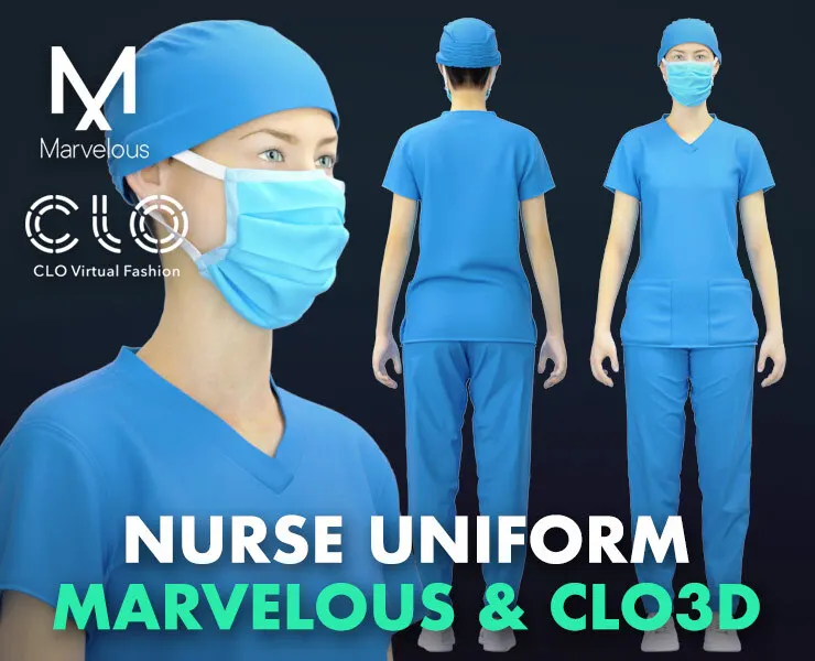 Nurse Uniform - Marvelous Designer & Clo3d