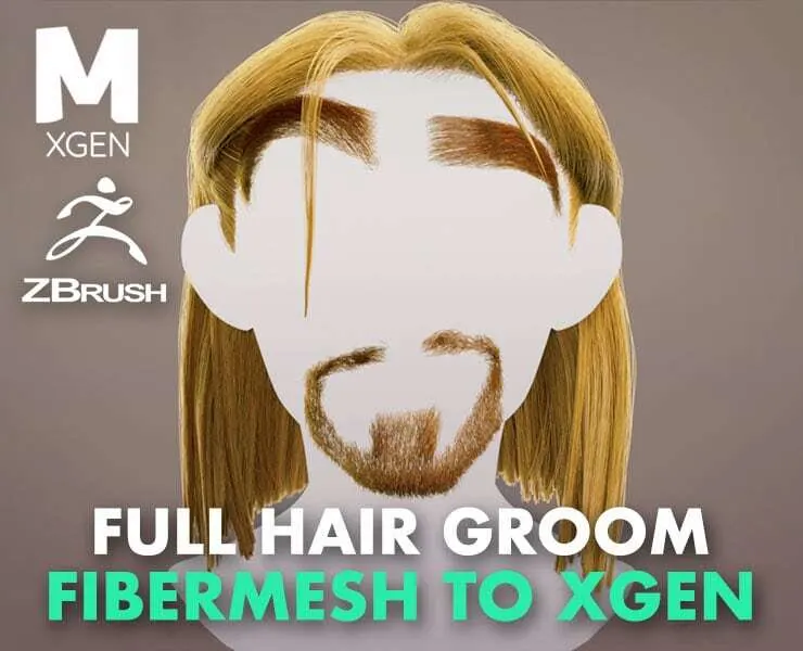 Full Hair Groom Fibermesh to XGen - NO AUDIO