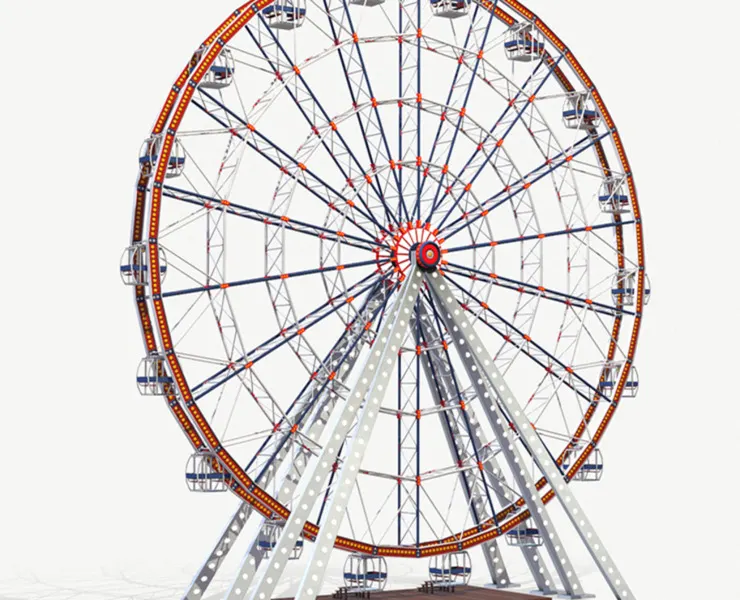 Ferris Wheel Low-poly 3D model