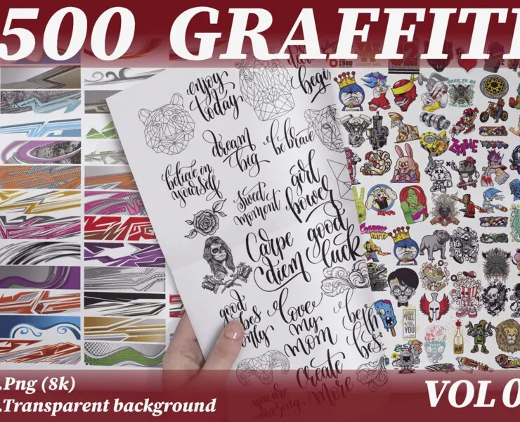 500 Graffiti png 8k vol04