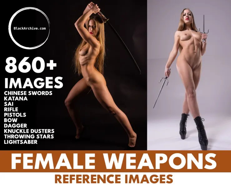 860+ Female weapon reference images