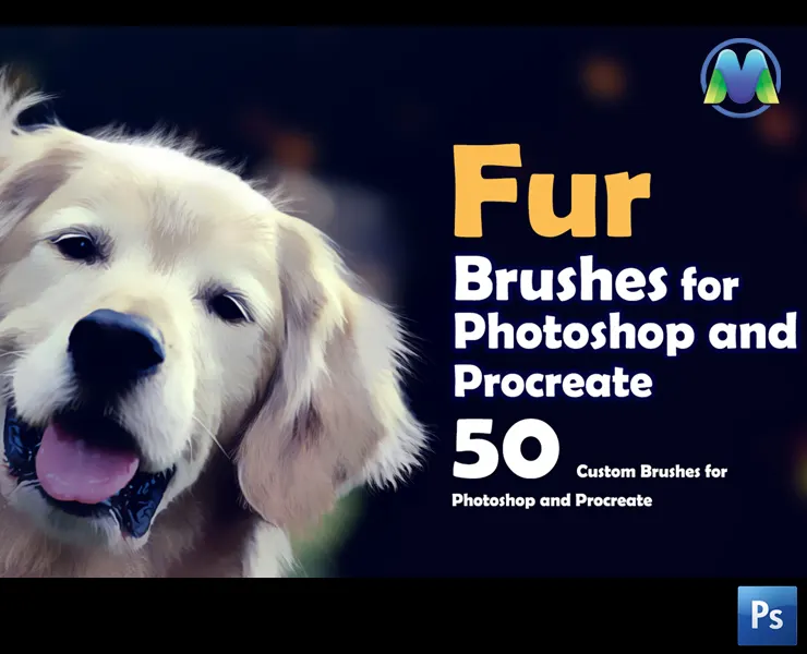 50 Fur Brushes for Photoshop and Procreate