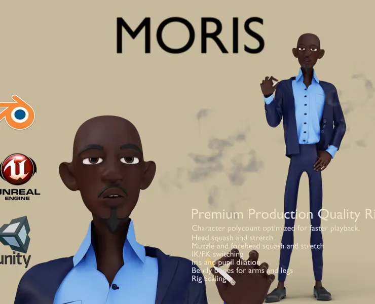 Moris Blender Version - Rigged