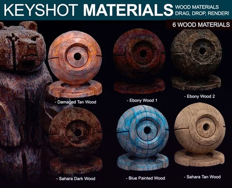 Wood Materials for Keyshot