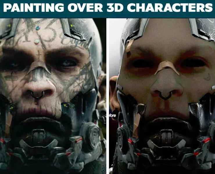 Painting Over 3D Characters