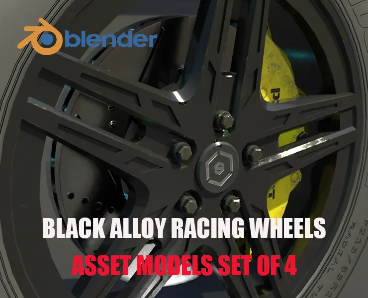 Black Alloy Racing Wheels