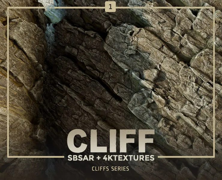 Cliff Rock + SBSAR + 4KTextures