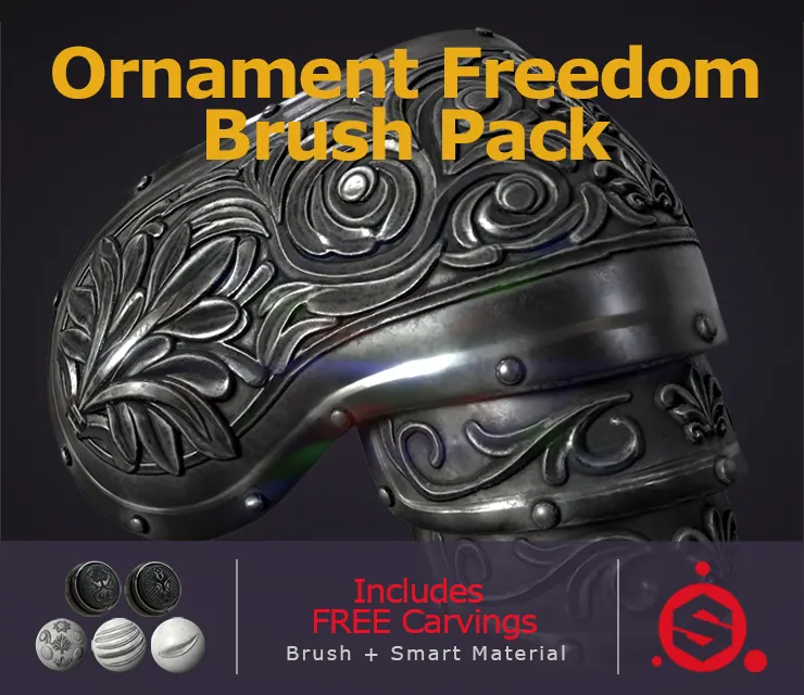 Ornament Freedom Brush Pack - Substance Painter