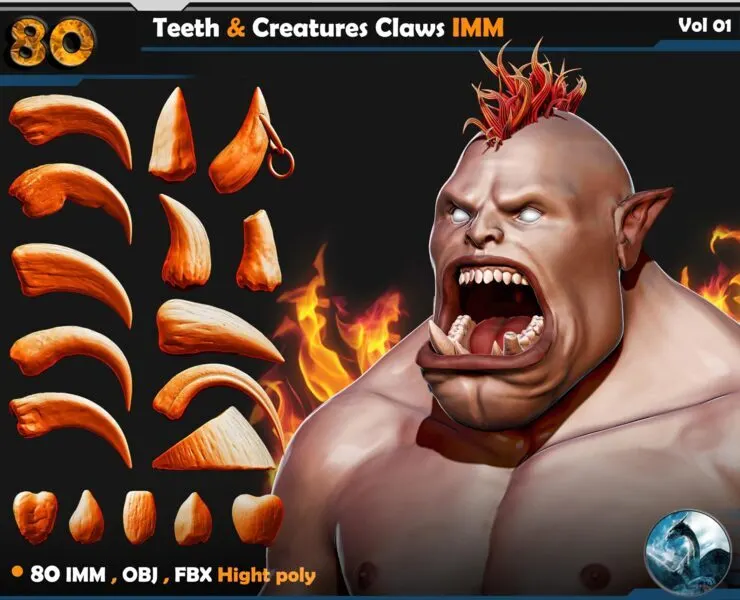 80 Teeth & Creatures Claws IMM Vol 01