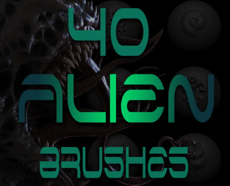 Zbrush + Blender Alien VDM Brush