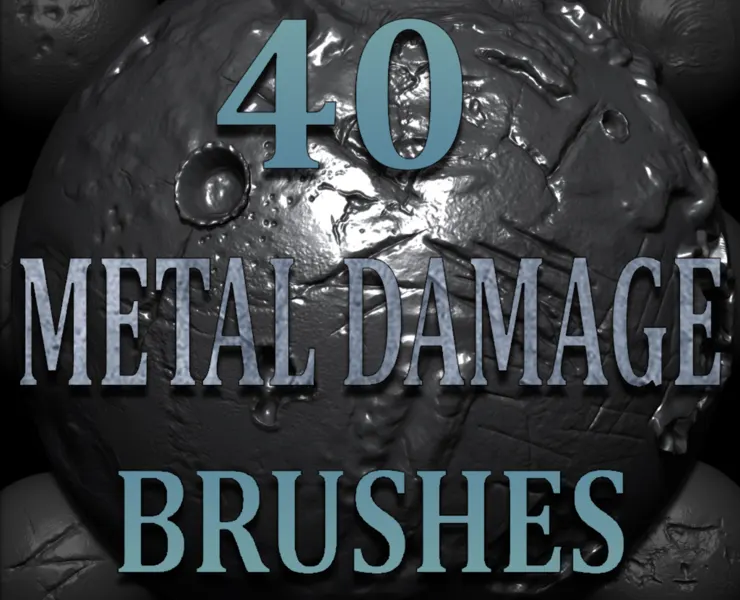 Metal Damage Brush + Alphas