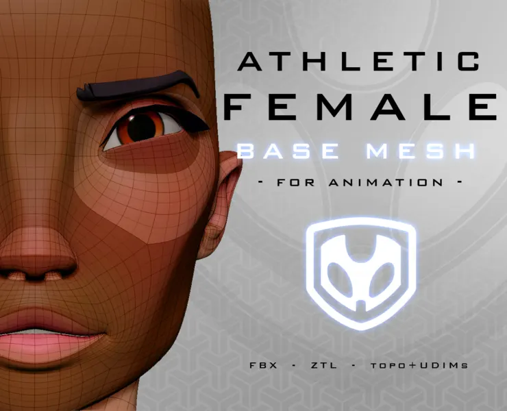 Athletic Female Base Mesh for ZBrush