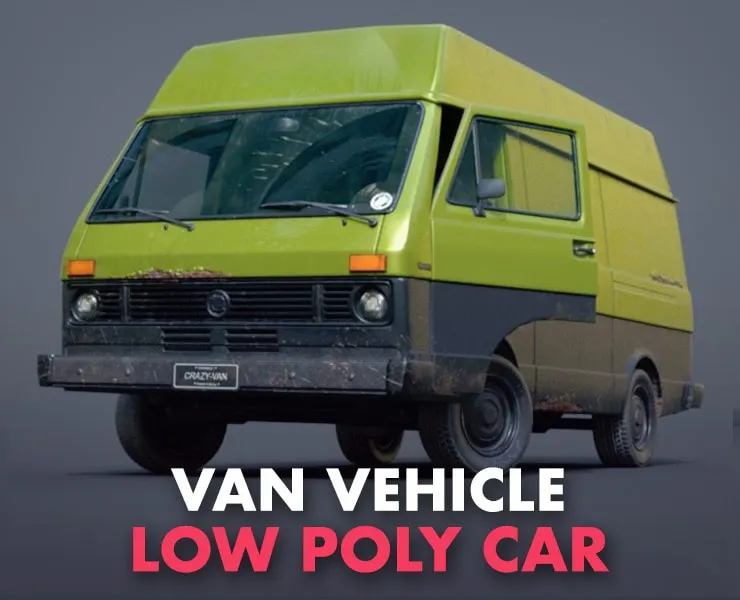 Van Vehicle - Low Poly Car