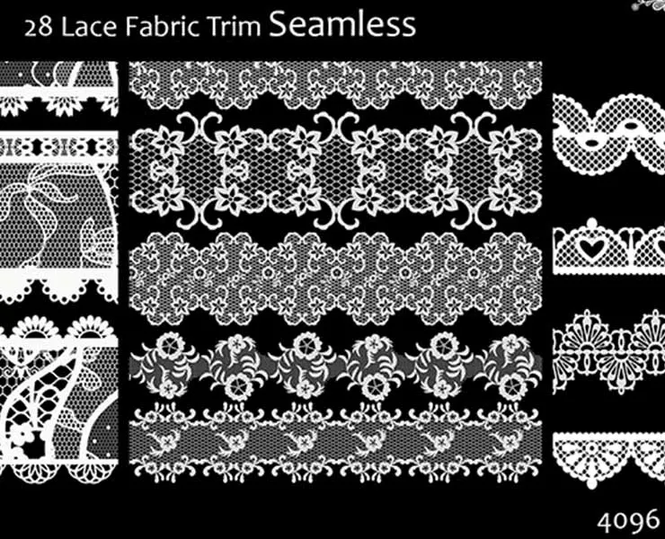 Vol. 5 - 28 Lace Fabric Trim Seamless