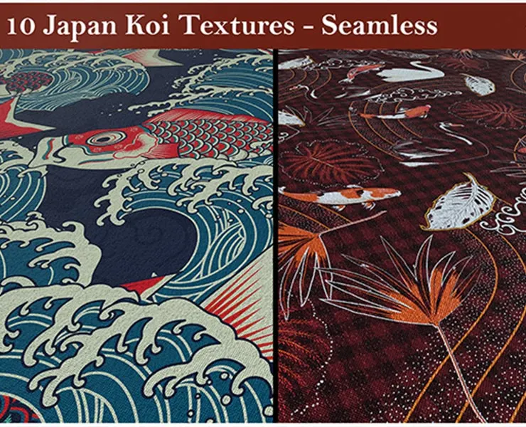 Vol . 8 - 10 Japan Koi Textures