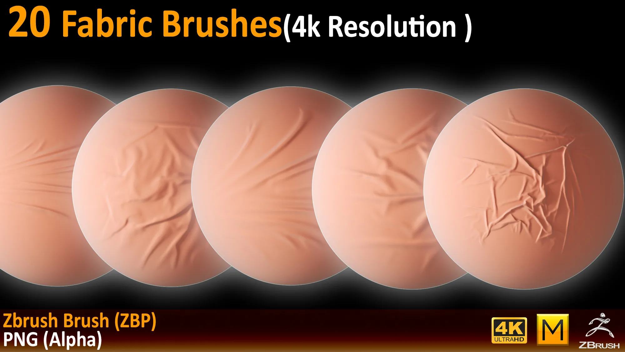 20 Fabric Brushes + png (4k Resolution)