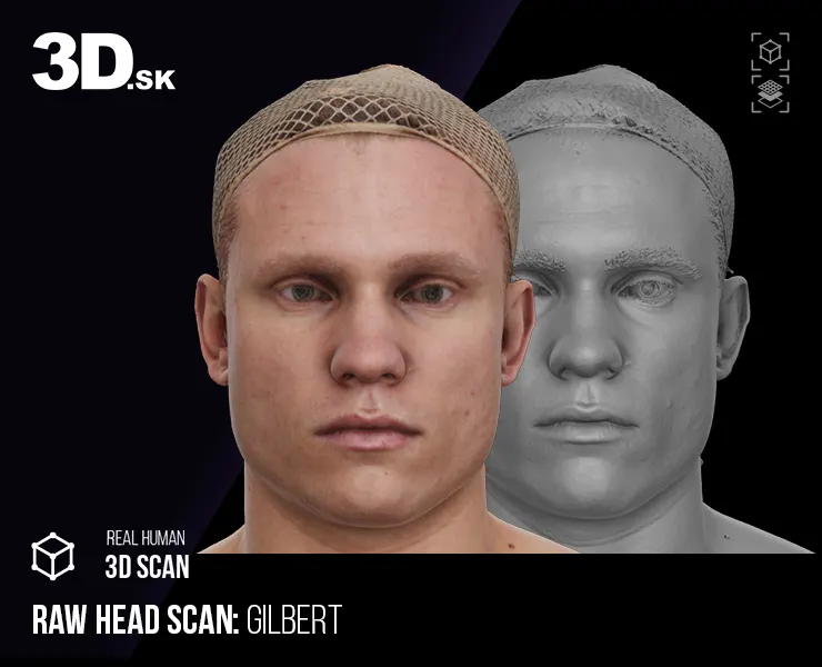 Raw Head Scan | 3D Model Gilbert