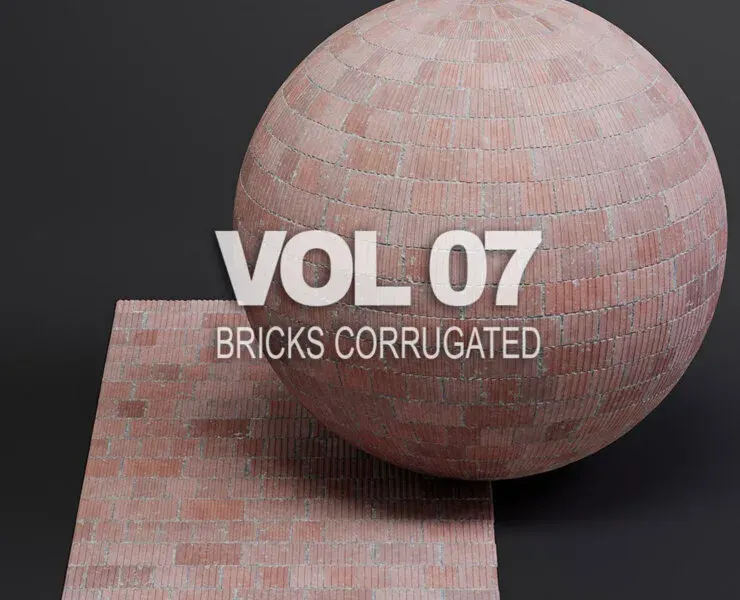 Bricks vol07 Corrugated 8K Seamless PBR Materials