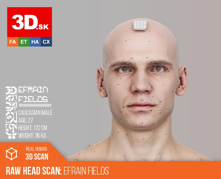 Raw Head Scan | 3D Model Efrain Fields