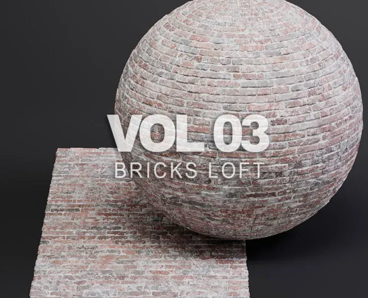 Bricks vol03 Loft 8K Seamless PBR Materials