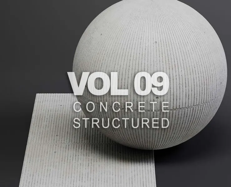 Concrete vol09 Structured 8K Seamless PBR Materials