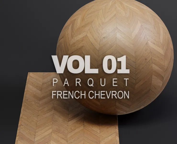 Parquet vol01 French Chevron 8K Seamless PBR Materials