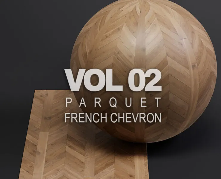 Parquet vol02 French Chevron 8K Seamless PBR Materials